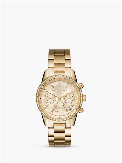 Michael Kors Women's Ritz Crystal Chronograph Date Bracelet 